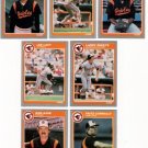 1985 Fleer Update Baltimore Orioles Team Set-7 Cards