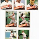 1985 Topps Traded Baltimore Orioles Team Set-7 Cards