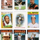 1986 Topps Baltimore Orioles Team Set-32 Cards