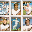 1988 Topps Traded Baltimore Orioles Team Set-6 Cards