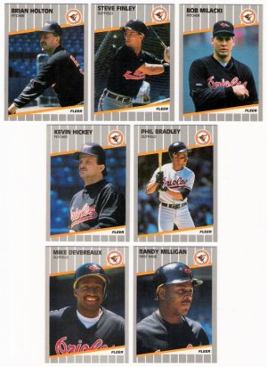 1989 Fleer Update Baltimore Orioles Team-7 Cards