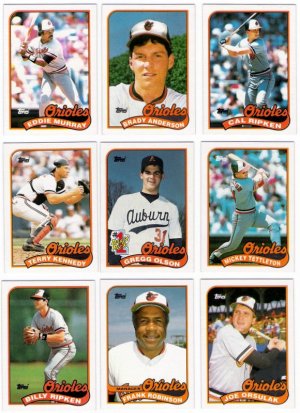 1989 Topps Baltimore Orioles Team Set-28 Cards