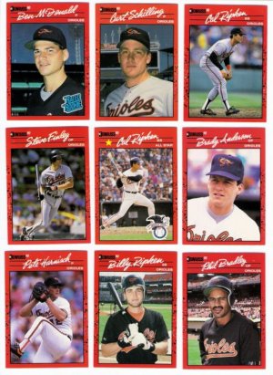 1990 Donruss Baltimore Orioles Team Set-27 Cards