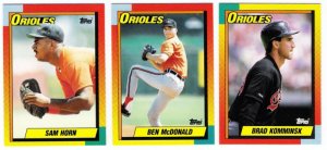 1990 Topps Traded Baltimore Orioles Team Set-3 Cards
