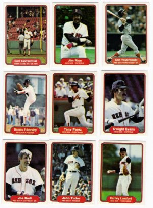 1982 Fleer Boston Red Sox Team Set-27 Cards