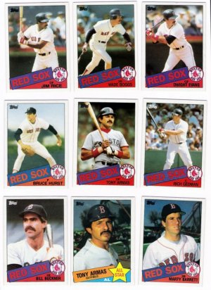 1985 Topps Boston Red Sox Team Set-27 Cards (No Clemens)