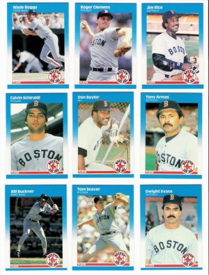 1987 Fleer Boston Red Sox Team Set-23 Cards