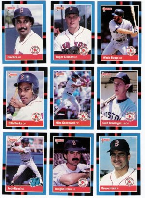 1988 Donruss Boston Red Sox Team Set-21 Cards