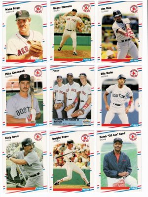 1988 Fleer Boston Red Sox Team Set-26 Cards