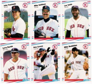 1988 Fleer Update Boston Red Sox Team Set-6 Cards