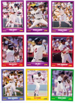 1988 Score Boston Red Sox Team Set-29 Cards