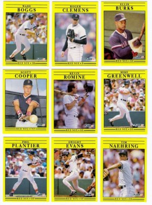 1991 Fleer Boston Red Sox Team Set-31 Cards