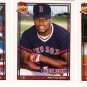 1991 Topps Traded Boston Red Sox Team Set-3 Cards