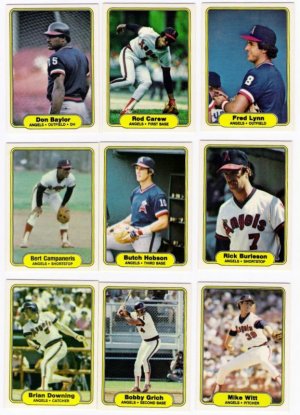 1982 Fleer California Angels Team Set-25 Cards