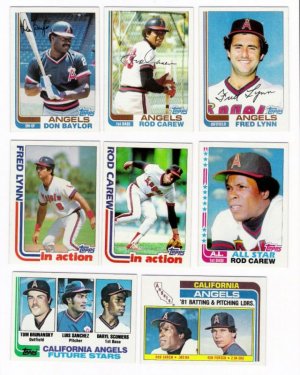 1982 Topps California Angels Team Set-33 Cards