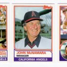 1983 Topps Traded California Angels Team Set-3 Cards