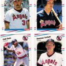 1988 Fleer Update California Angels Team Set-4 Cards