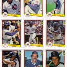 1982 Donruss Chicago Cubs Team Set-23 Cards