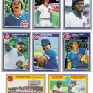 1985 Fleer Chicago Cubs Team Set-25 Cards
