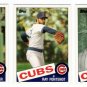 1985 Topps Traded Chicago Cubs Team Set-3 Cards
