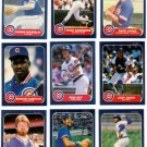 1986 Fleer Chicago Cubs Team Set-25 Cards