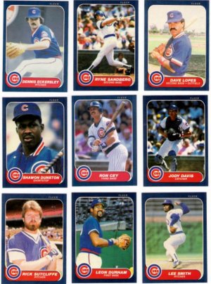 1986 Fleer Chicago Cubs Team Set-25 Cards