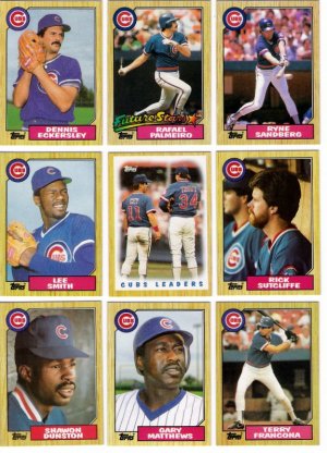 1987 Topps Chicago Cubs Team Set-28 Cards