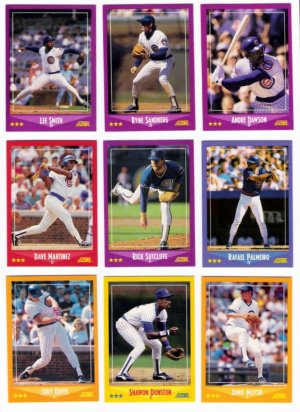 1988 Score Chicago Cubs Team Set-21 Cards