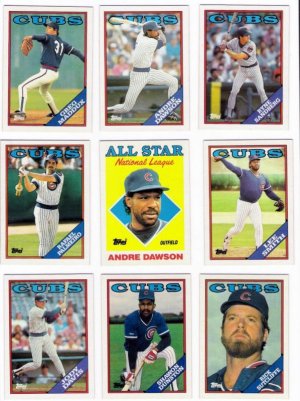 1988 Topps Chicago Cubs Team Set-31 Cards