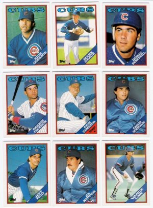 1988 Topps Traded Chicago Cubs Team Set-9 Cards