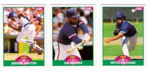 1989 Score Update Chicago Cubs Team-3 Cards