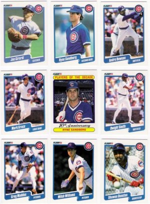 1990 Fleer Regular & Update Chicago Cubs-30 Cds