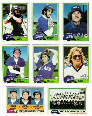 1981 Topps Chicago White Sox Team Set-26 Cards