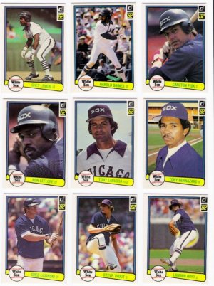 1982 Donruss Chicago White Sox Team Set-26 Cards