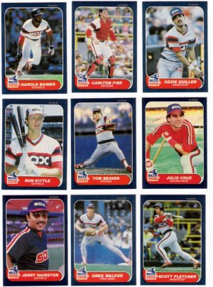 1986 Fleer Chicago White Sox Team Set-24 Cards