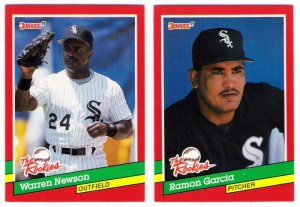 1991 Donruss The Rookies Chicago White Sox-2 Cards
