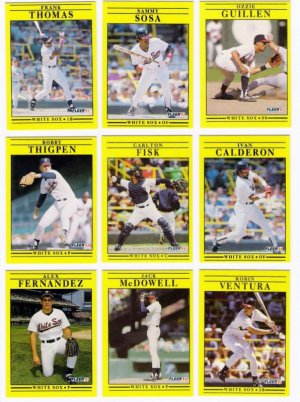 1991 Fleer Chicago White Sox Team Set-26 Cards