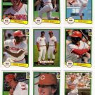 1982 Donruss Cincinnati Reds Team Set-23 Cards