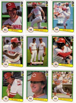 1982 Donruss Cincinnati Reds Team Set-23 Cards