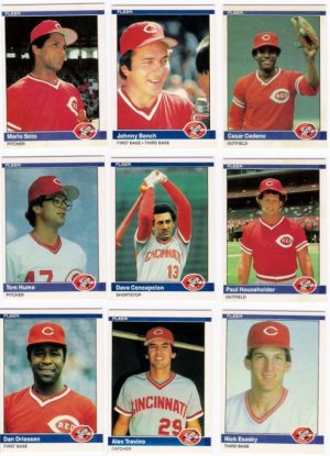 1984 Fleer Cincinnati Reds Team Set-24 Cards
