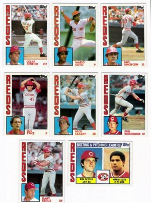 1984 Topps Cincinnati Reds Team Set-27 Card