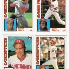 1984 Topps Traded Cincinnati Reds Team Set-4 Cards