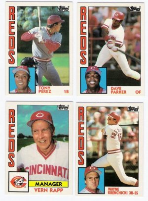 1984 Topps Traded Cincinnati Reds Team Set-4 Cards