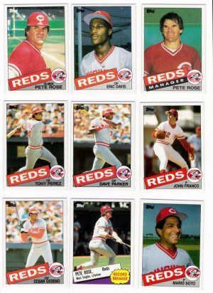 1985 Topps Cincinnati Reds Team Set-29 Card