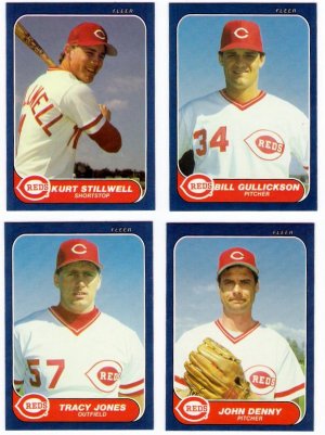 1986 Fleer Update Cincinnati Reds Team Set-4 Cards