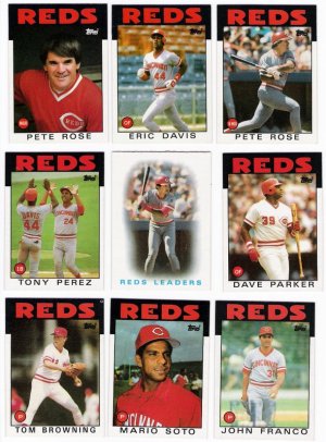 1986 Topps Cincinnati Reds Team Set-36 Card
