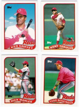 1989 Topps Traded Cincinnati Reds Team-4 Cards