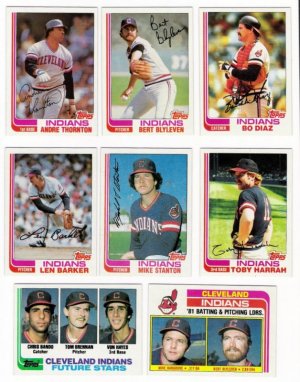 1982 Topps Cleveland Indians Team Set-26 Cards