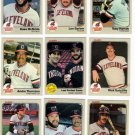 1983 Fleer Cleveland Indians Team Set-26 Cards