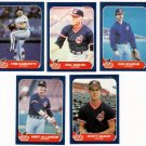 1986 Fleer Update Cleveland Indians Team Set-5 Cards